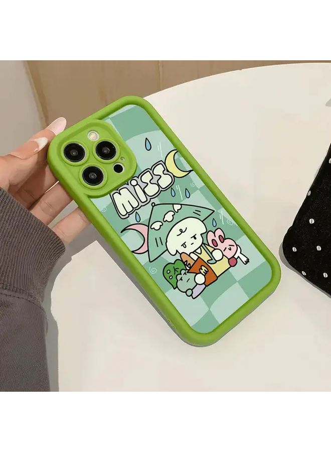 Green Premium Corundum Case For IPhone 16 Pro Drop Protection - Image 4